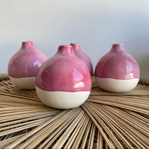 OPALHOUSE Ceramic Pink Glaze Bud Vases